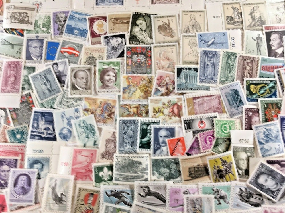 AUSTRIA - 300 Commemorative STAMPS, ALL DIFFERENT - MNH