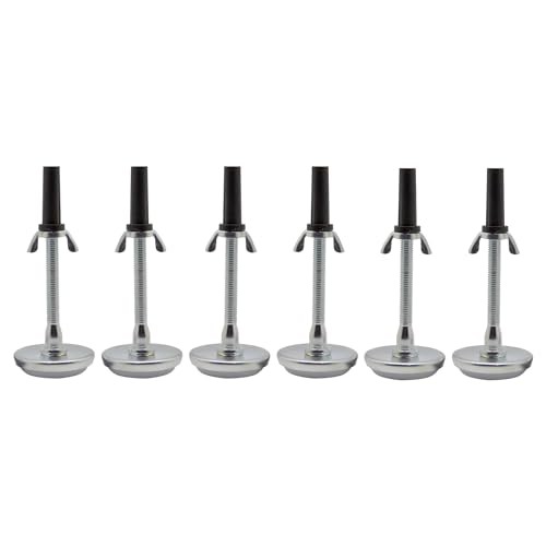 Bed Frame Glide Legs – Adjustable Threaded Bed Feet Replacement for Set of 6
