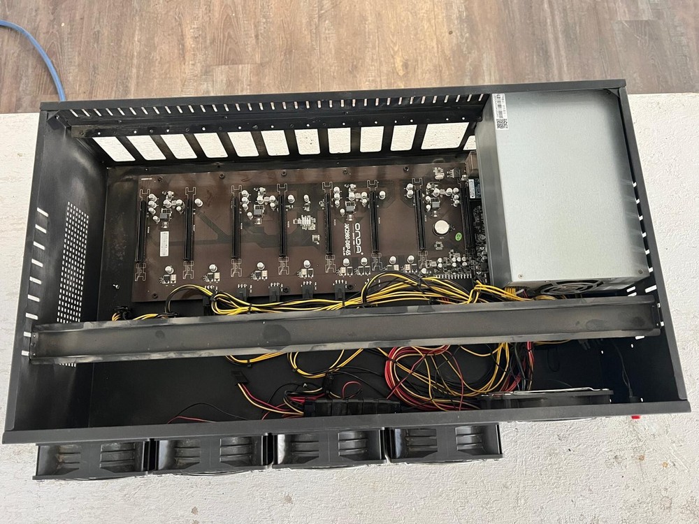 Computer Case 8 GPU ( Include PSU MOBO Fans )