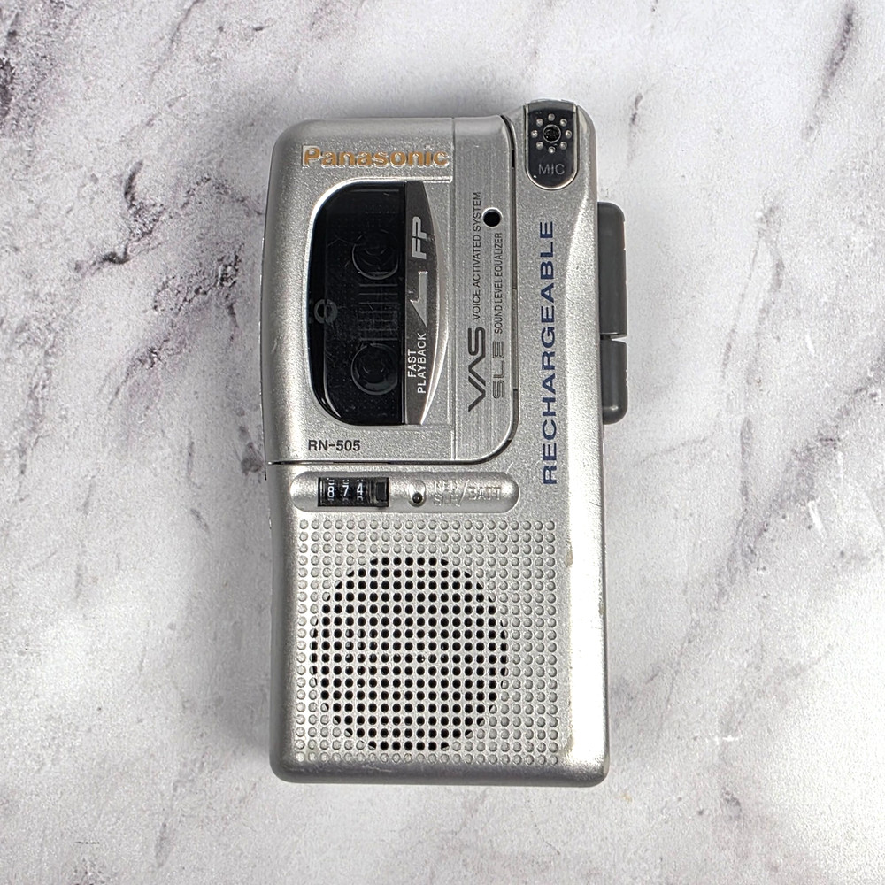 Panasonic RN-505 Microcassette Handheld Voice Recorder - Tested