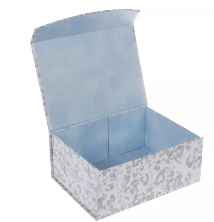 Brother Sister Design Studio Gray & White Leopard Print Box New