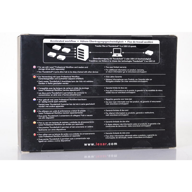 Lexar Professional Workflow Hub Hr2 Usb 3.0 / Thunderbolt - Card Reader -