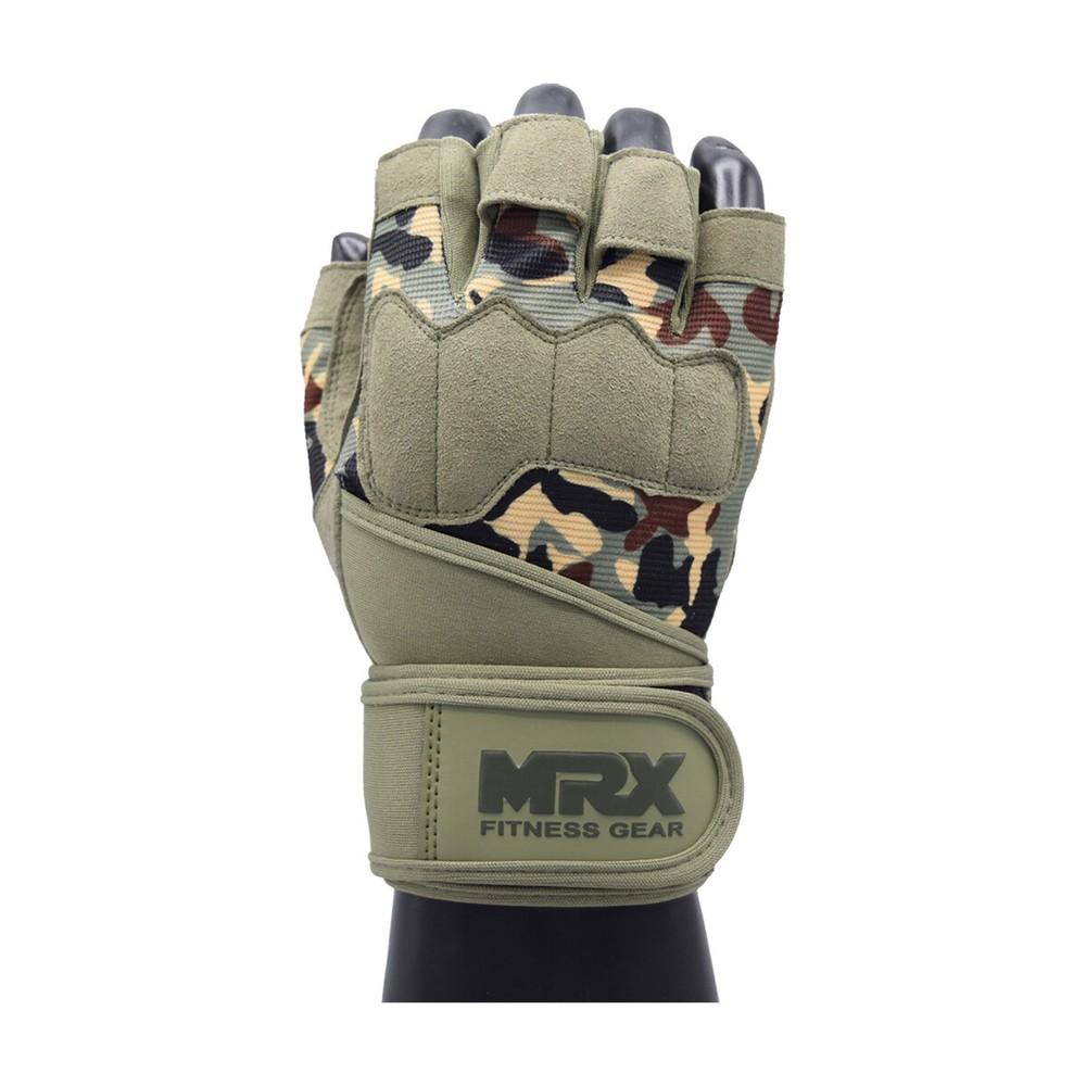 Men Weight lifting Workout Gym Glove Wrist Support Lifting Exercise Fingerless
