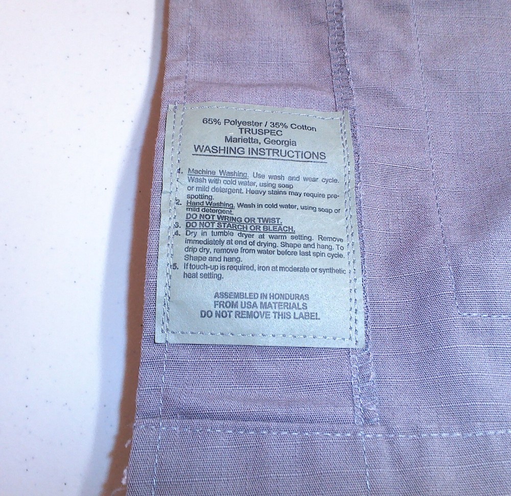 Tru-Spec Mil-Spec Gray Tactical BDU Combat Jacket Coat Size Small Regular