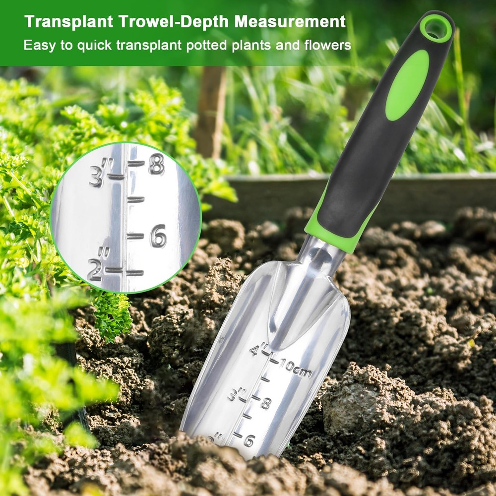 Garden Tools Set, 3 Pack Heavy Duty Gardening Set Include 3 Pack, Green
