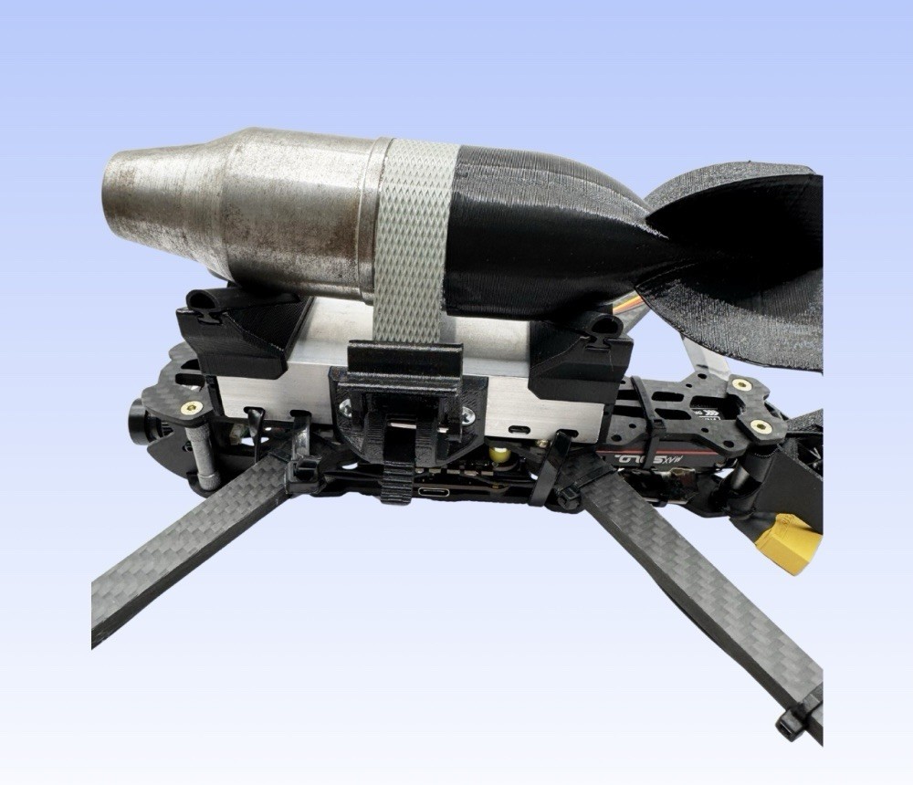 Single Universal FPV Drone Payload Drop System Adjustable Strap Mount