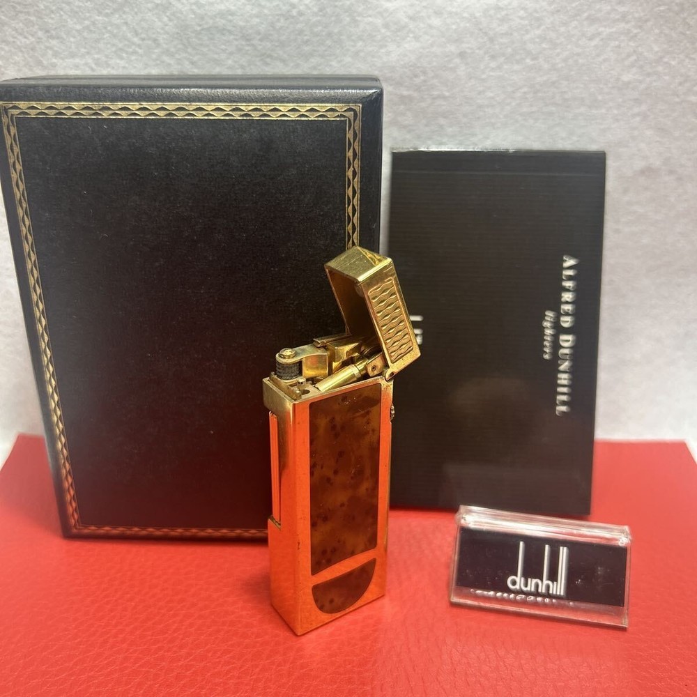 Overhauled Dunhill Rollagas lighter Brown Gold with box