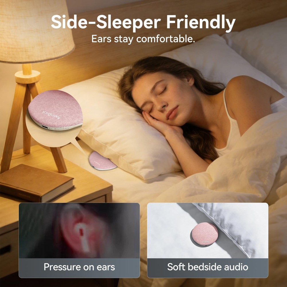 Pillow Speaker for Sleeping, Mini Bluetooth Speaker Under Pillow with Built-i...