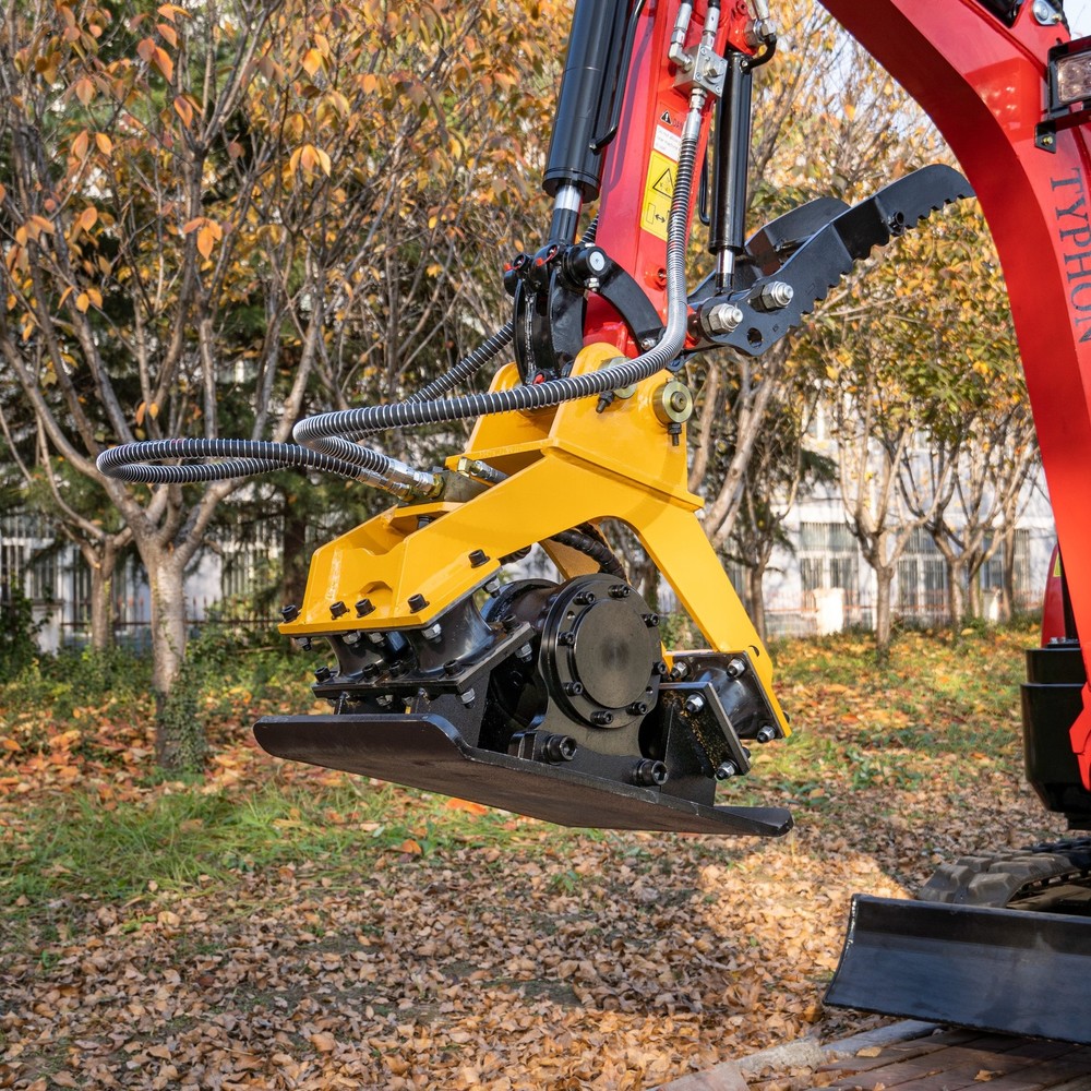 Heavy Duty Hydraulic Compactor Attachment Ft With 1-2 Ton TYPHON Mini Excavators