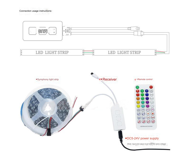 SP611E Led Light Music Controller Group Bluetooth Customizable Smart LED strip