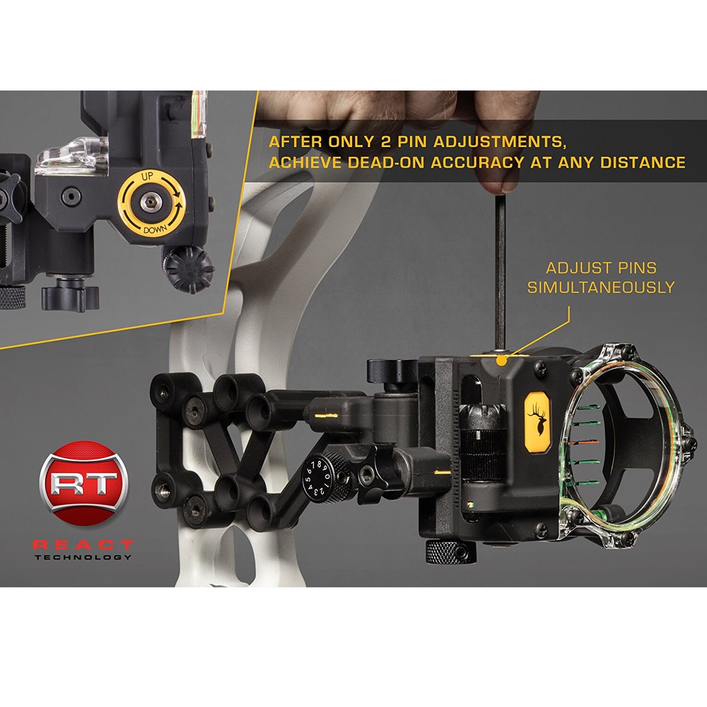 Trophy Ridge React H5 5-Pin .019 Bow Sight - Left Hand or Right Hand