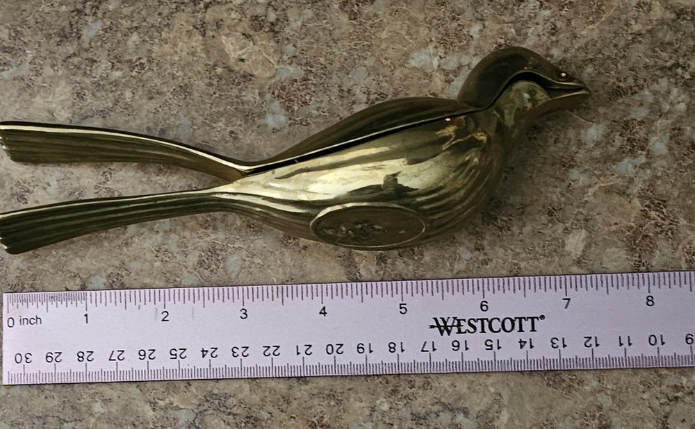 Vintage Decorative Solid Brass Bird Shape Nutcracker