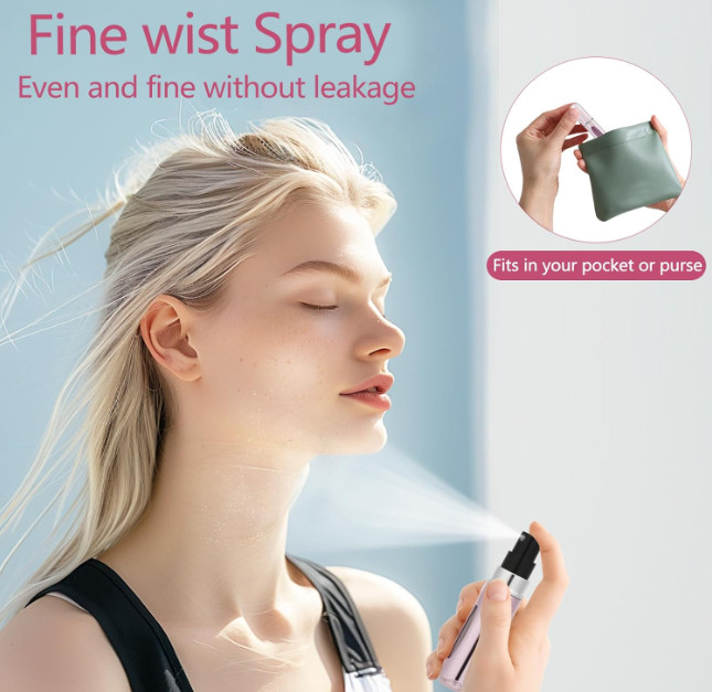 4Pcs Mini Refillable Perfume Atomizer – Travel Spray Bottle for Cologne & Pocket