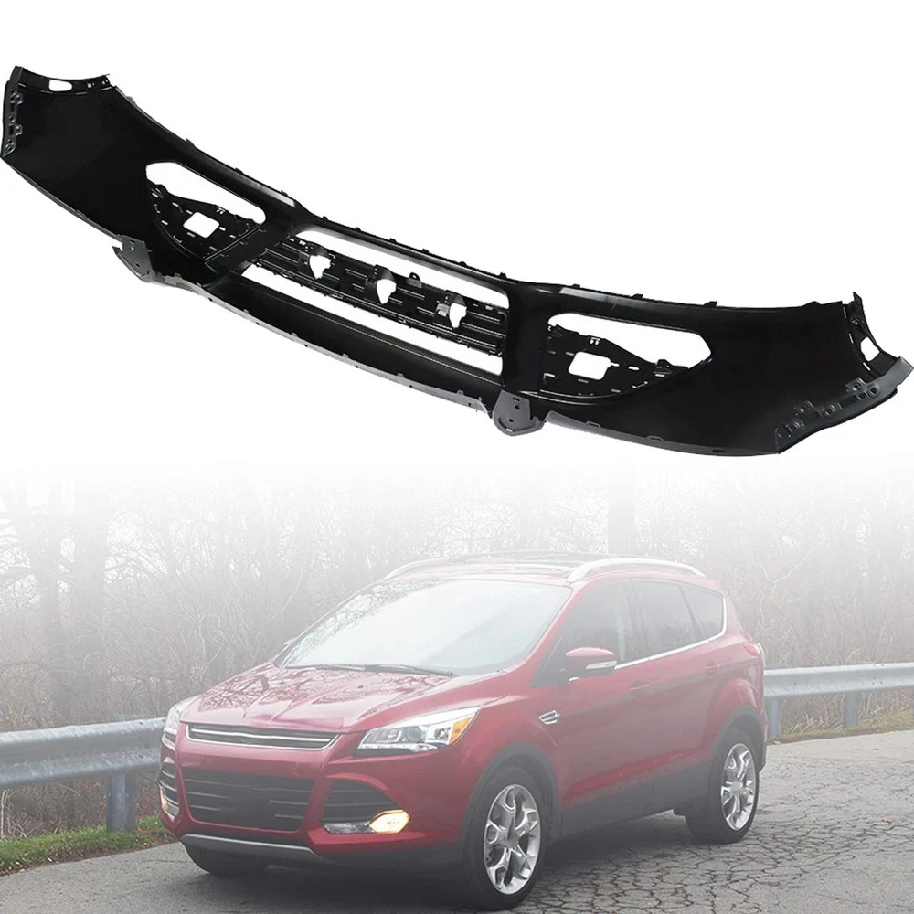 Front Bumper Cover Plastic Black Replacement for 2013-2016 Escape
