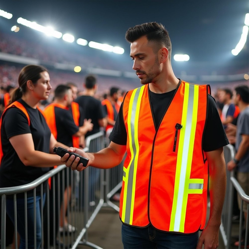 Multi-Function Pocket Reflective Safety Vest - ANSI Class II Certified Orange
