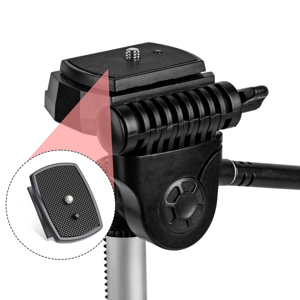 2 PCS Universal 43x43mm Quick Release Plate Set for Tripods, Camera Black