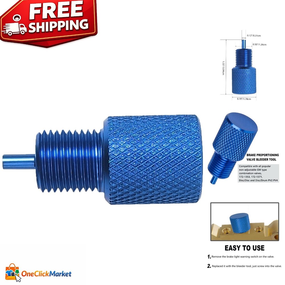 Lightweight Blue Brake Bleeder Tool for GM Combination Valves - Fast & Efficient