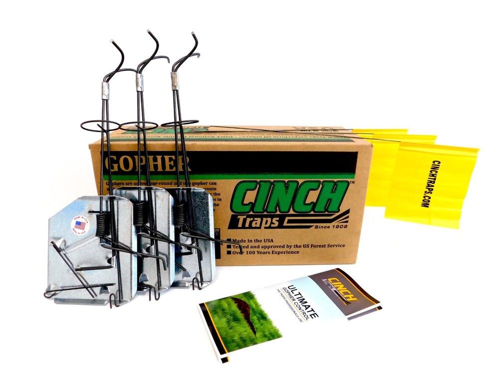 3 medium gopher traps : Professional-Grade, Heavy-Duty Reusable Trap System