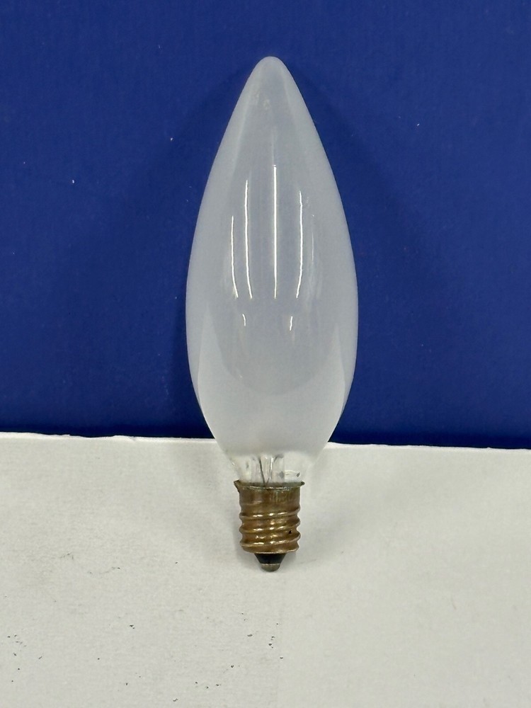 2-PK 60W TORPEDO FROST Chandelier E12 Candelabra Decor Light Bulb NEW 60B10/F