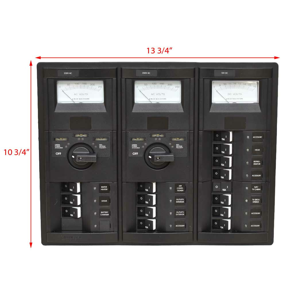 Cobalt Boat Power Distribution Panel 415249 | 230VAC / 12VDC w/ Breakers