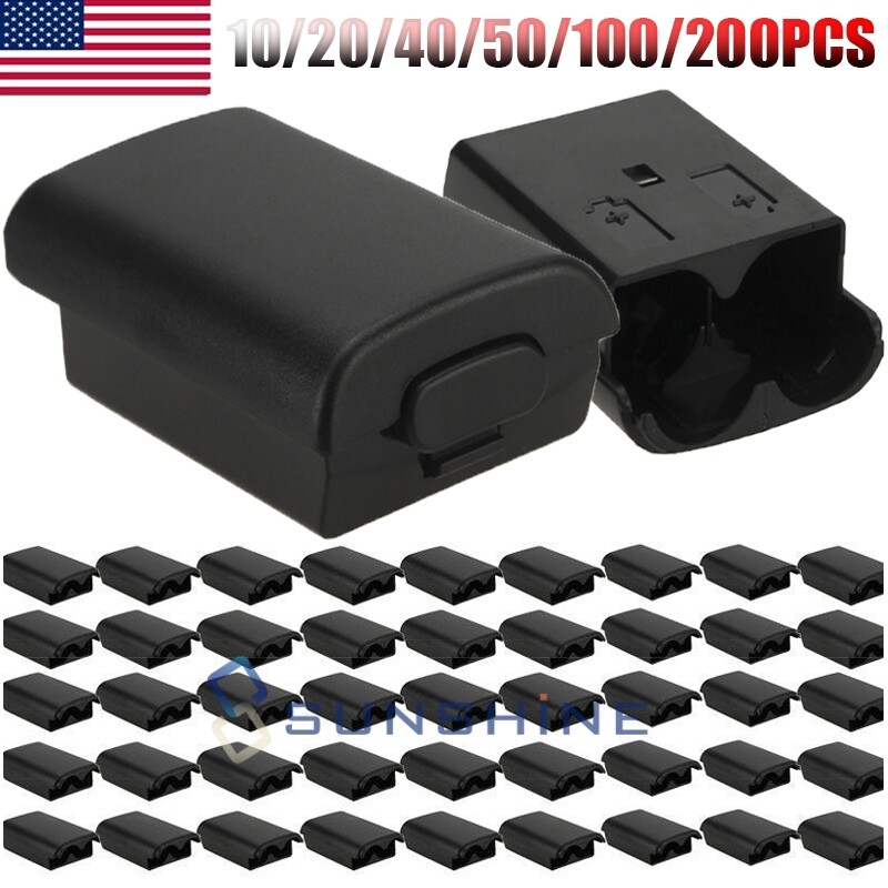 10~200PCS AA Battery Back Cover Shell Case Pack For Xbox 360 Wireless Controller