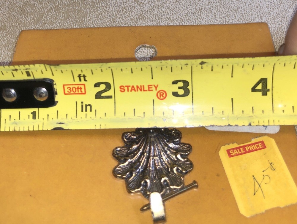 Vintage Solid Brass Shell Shaped Keys Hook Wall Hanger