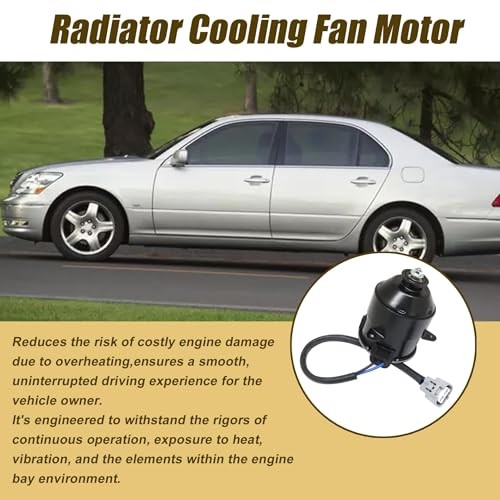 Radiator Cooling Fan Motor Driver Side Replace 16363-50030 Compatible with