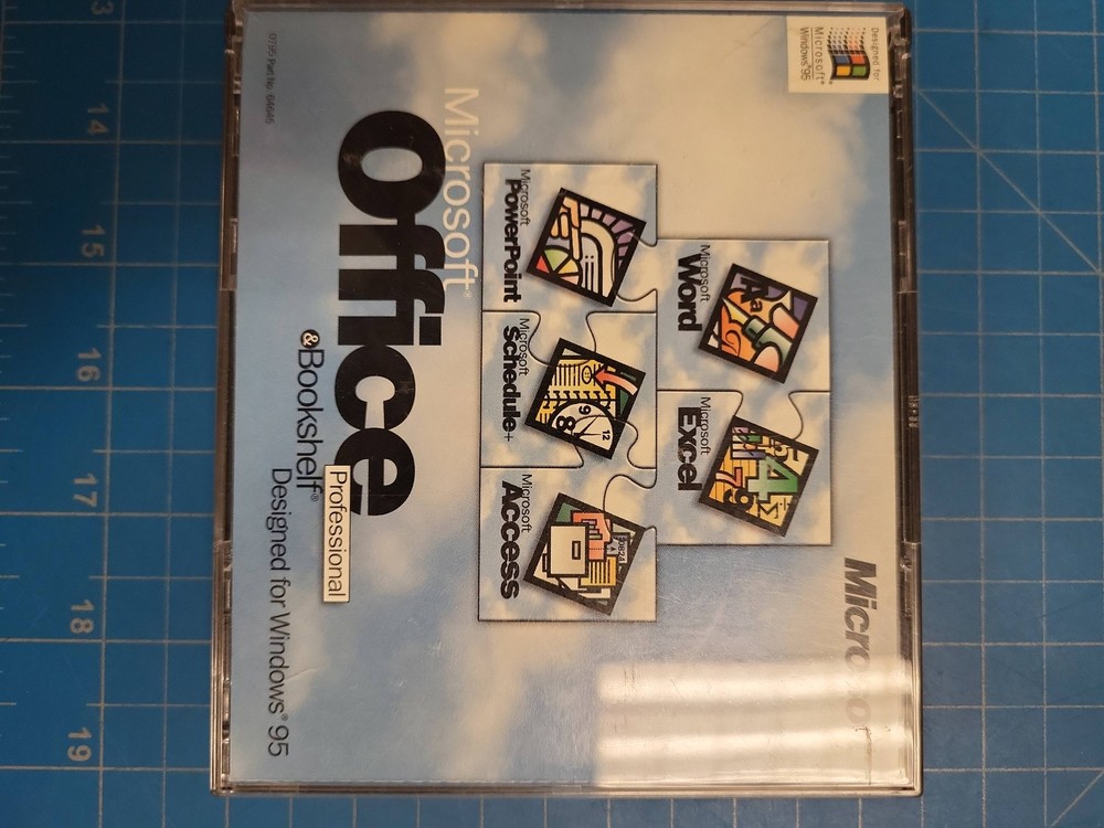 Microsoft Office Professional Windows 95 Software Suite Word Excel Access CD ROM