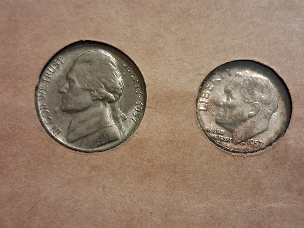 1957 mint set p And d