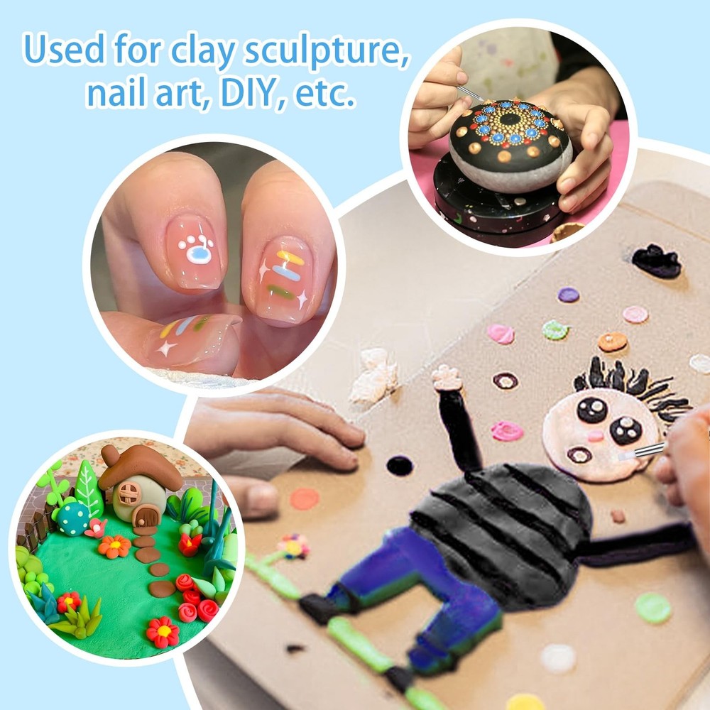 Dotting Tools, Silicone Clay Sculpting Tool, Clay Tools, Polymer Clay Tools, ...