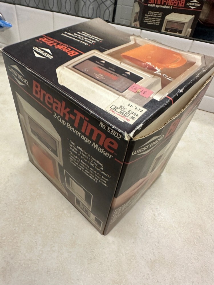 Vintage Westend Break-Time 2 Cup Beverage Maker in Box