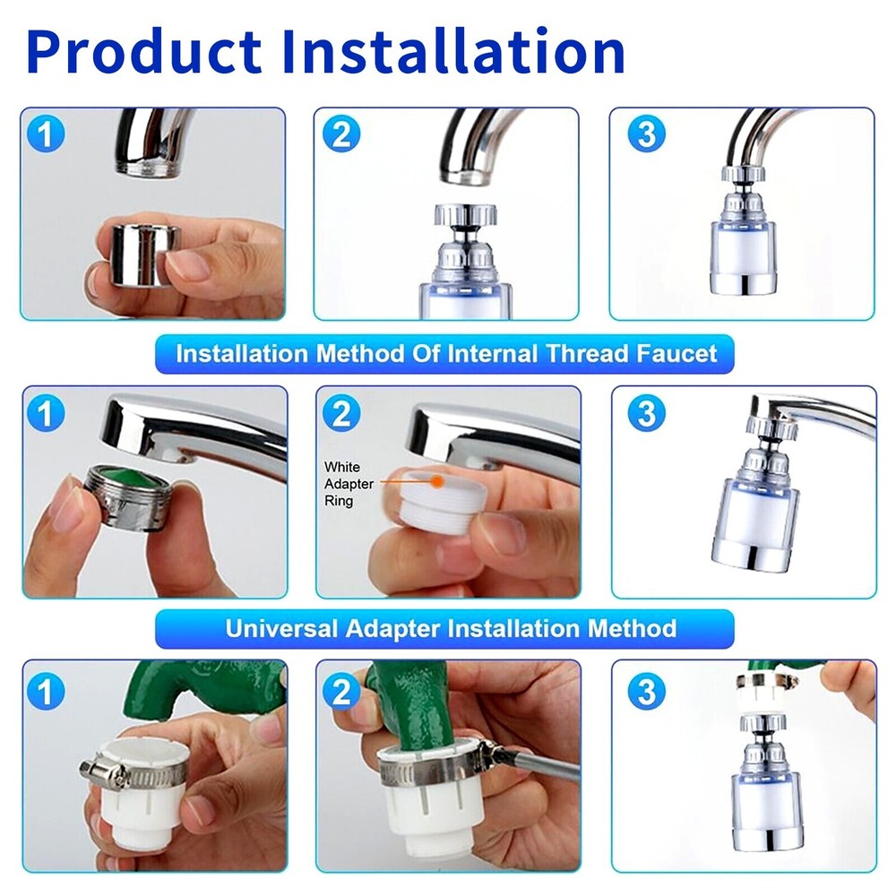 Faucet Water Filter Tap Filtration Kitchen Bathroom Sink Mount Purifier System