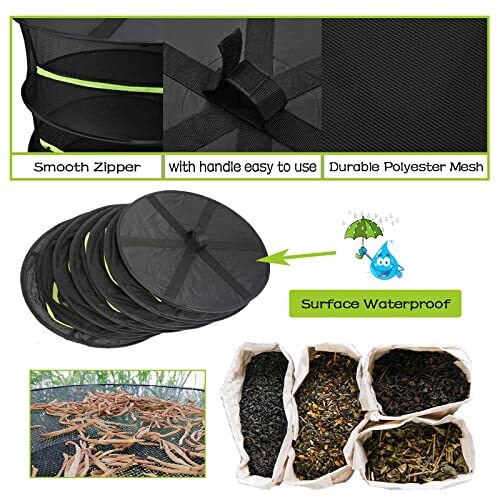 6 Layer Food Dehydrator Rack Tray Hanging Solar Fruit Herb Drying Rack Collapsib