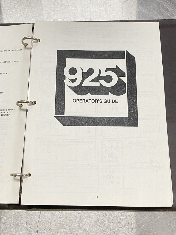 Corning 925 Chloride Analyzer - Users Guide / Instruction Book / Manual