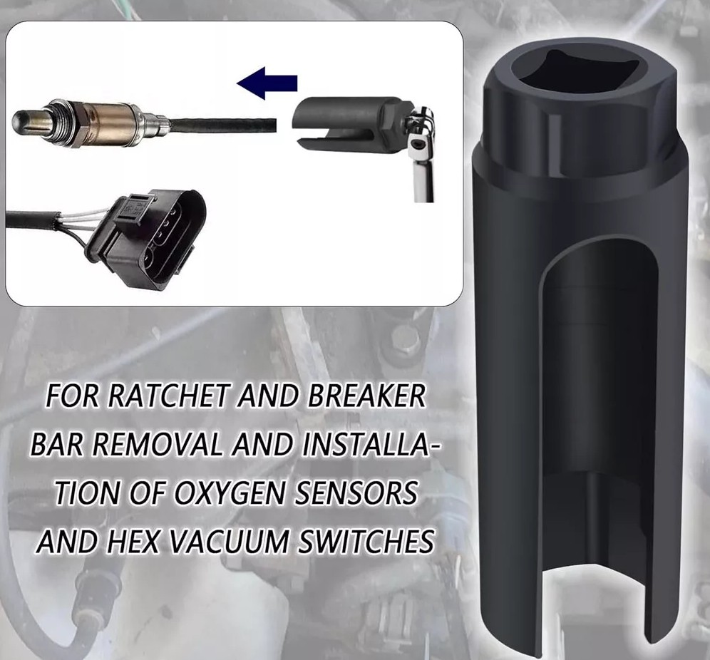 Oxygen Sensor Socket With Side Wire Cutout 1/2In Drive Removal Install Tool 7/8"