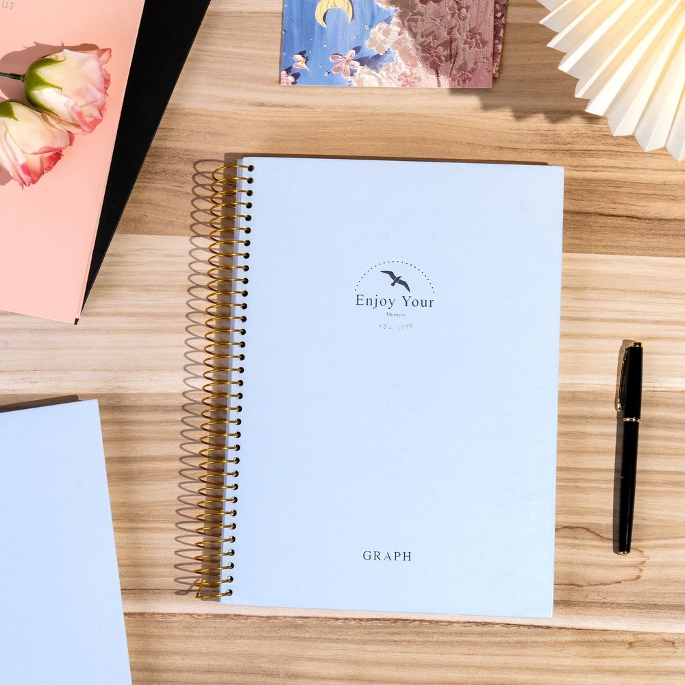 FLYING EAGLE 8.5 x 11 Large Graph Notebook Journal Spiral Graph, Blue