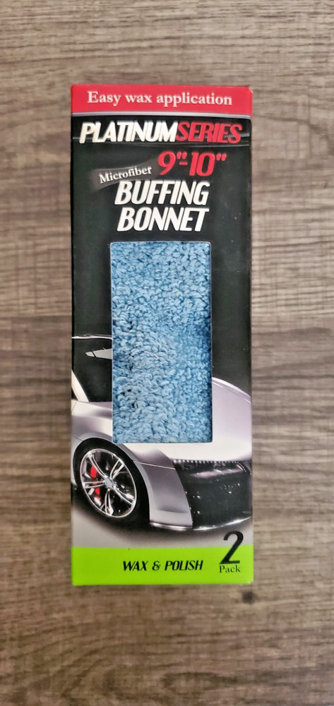 2-Pack Microtex Platinum Series Microfiber Buffing Bonnet 9"- 10" Polishing Pads