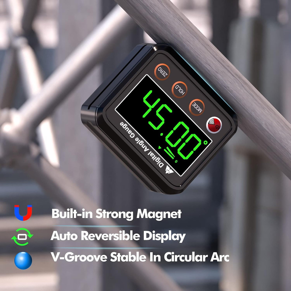 Magnetic Digital Angle Finder Protractor Inclinometer - Mini Digital Level An...