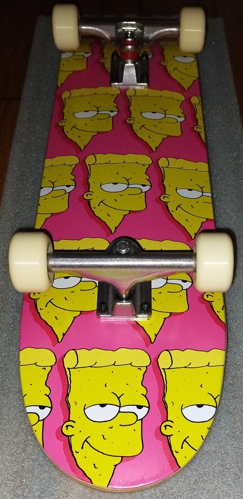 Pizza Skateboards Bart Simpson Pizza Face Complete (* factory defect on deck)