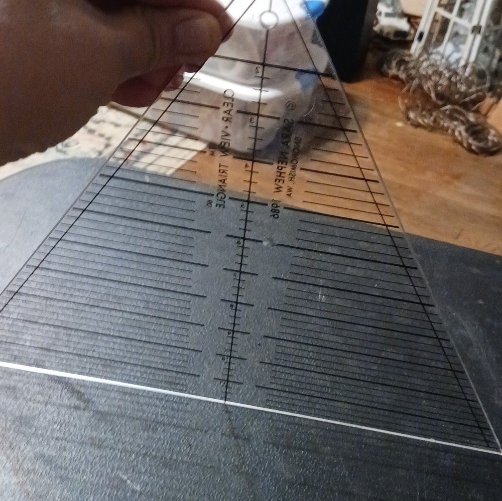 Clear View Triangle 60 Acrylic Sewing Ruler Triangle Shape