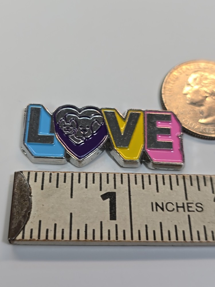 Love Your Pets Cat & Dog Lapel Pin