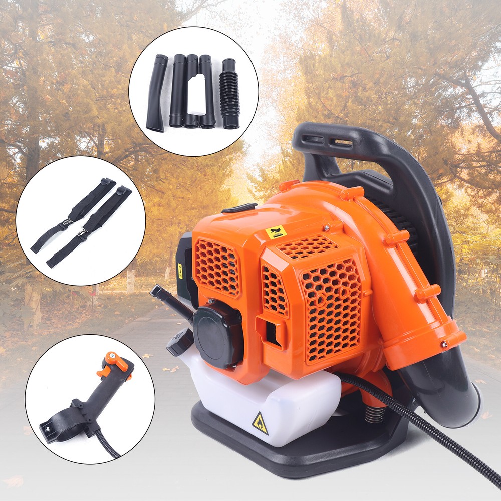 Backpack Leaf Blower 2-Stroke Backpack Lawn Grass Blower Adjustable Air Volume