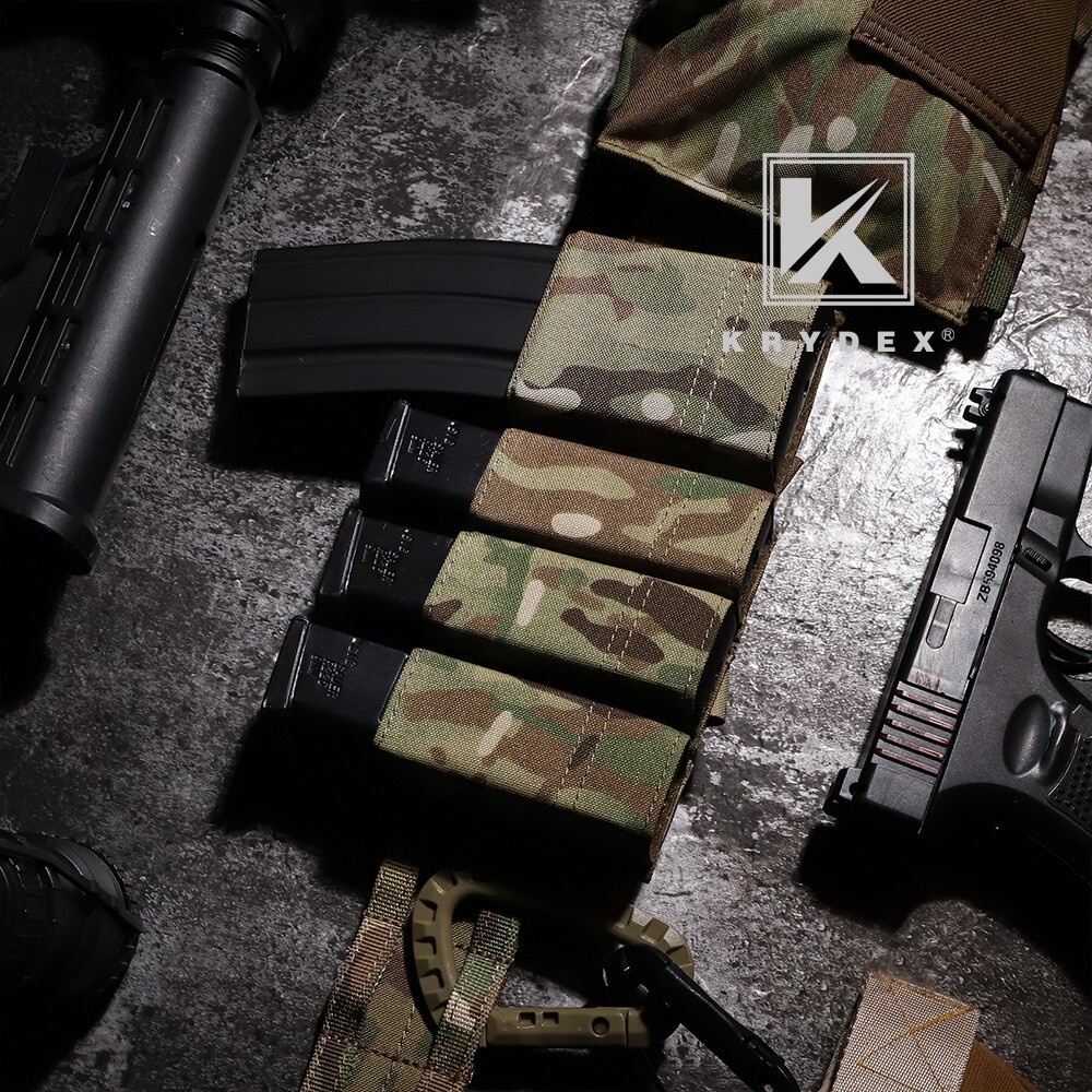 KRYDEX Tactical Double Stack Pistol Single Mag Pouch Belt / MOLLE Mounted Black