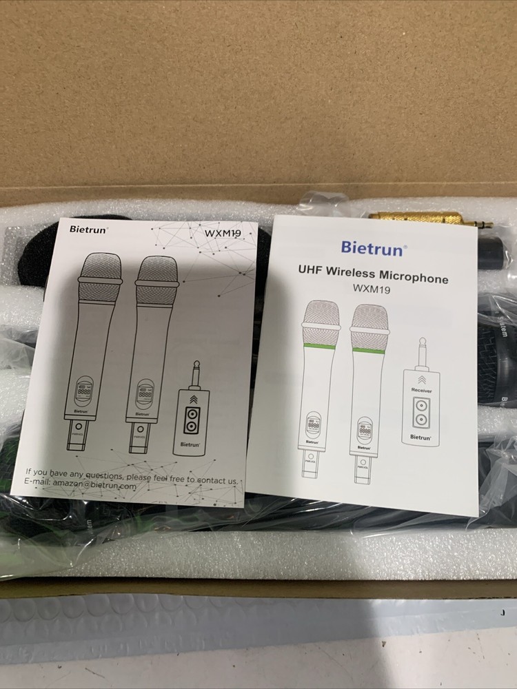 Bietrun Rechargeable Wireless Microphone for Singing Open Box Mew