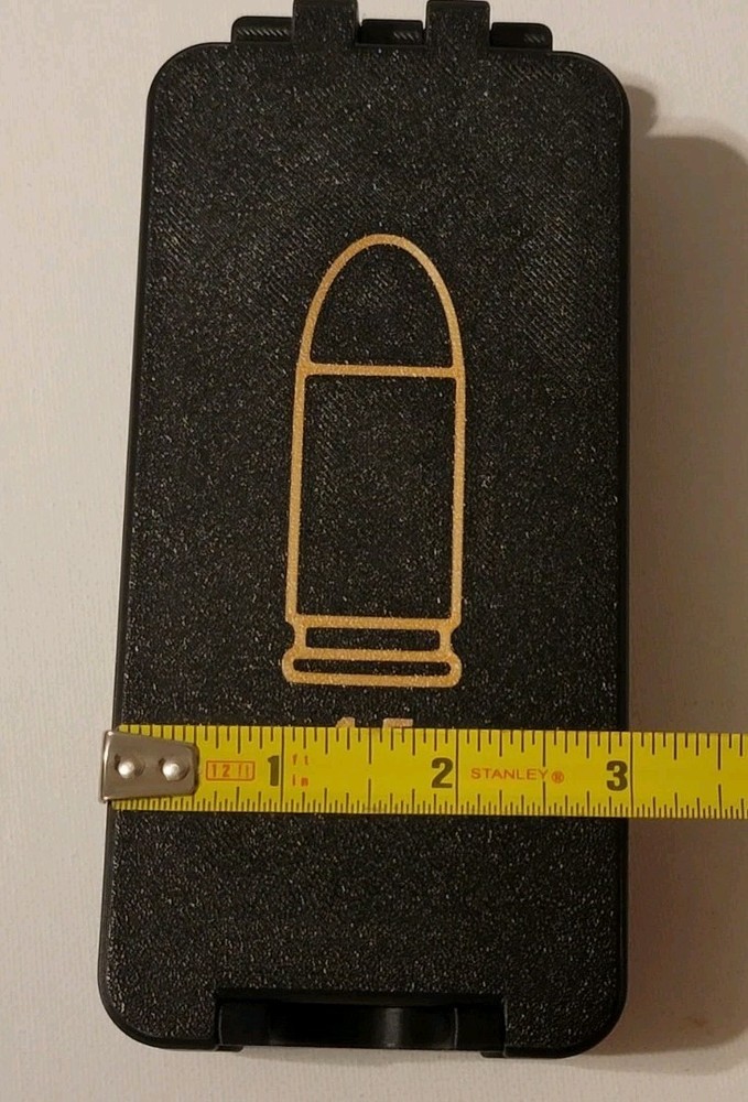 45 ACP Ammo Box Snap Lock 50 rd 3D Printed Storage Black Gold Pla