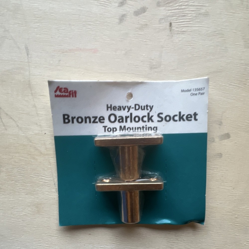 Sea Fit Heavy Duty Bronze Oarlock Socket Top Mounting Pair
