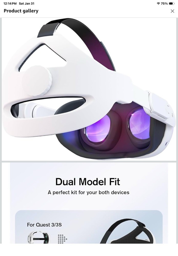 Multi-Compatible Adjustable Head Strap for Quest 2/3S - Enhanced VR Comfort