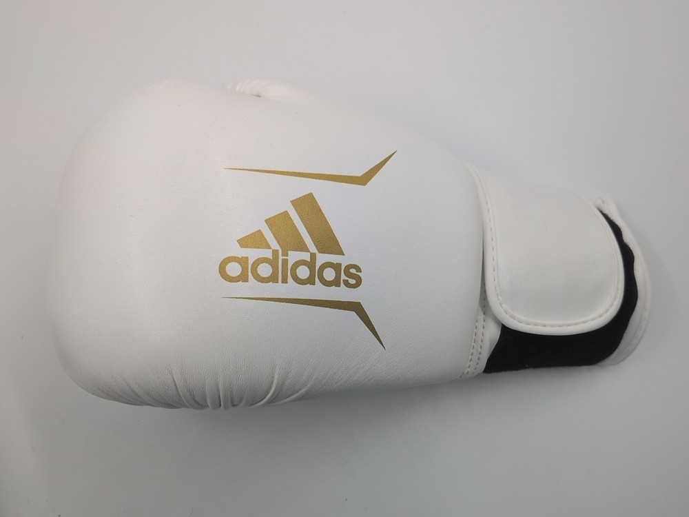 Adidas Boxing Gloves White with Black Strap