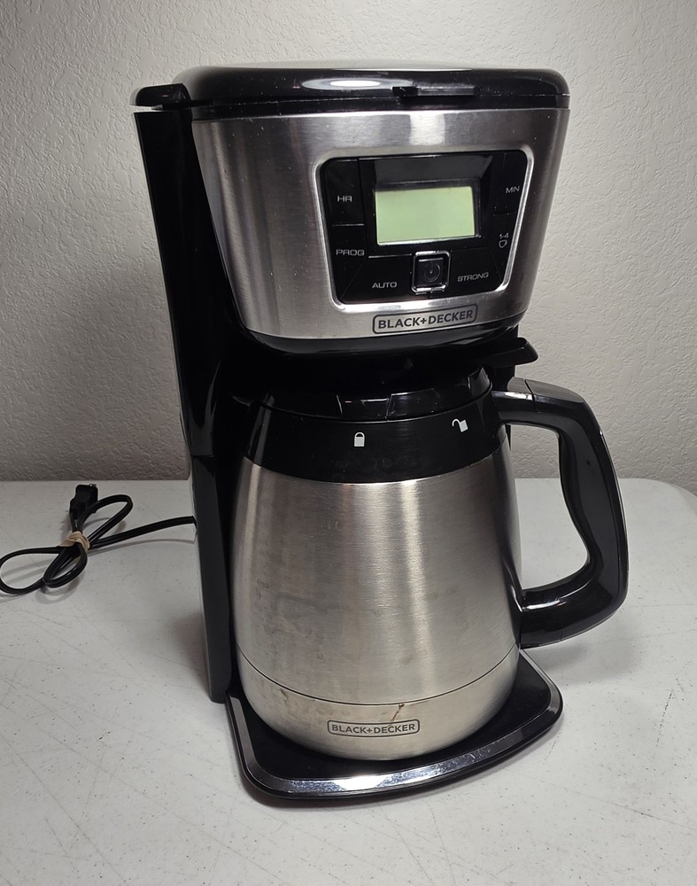 BLACK+DECKER CM2035B Thermal Coffeemaker - Black/Silver Tested Works!