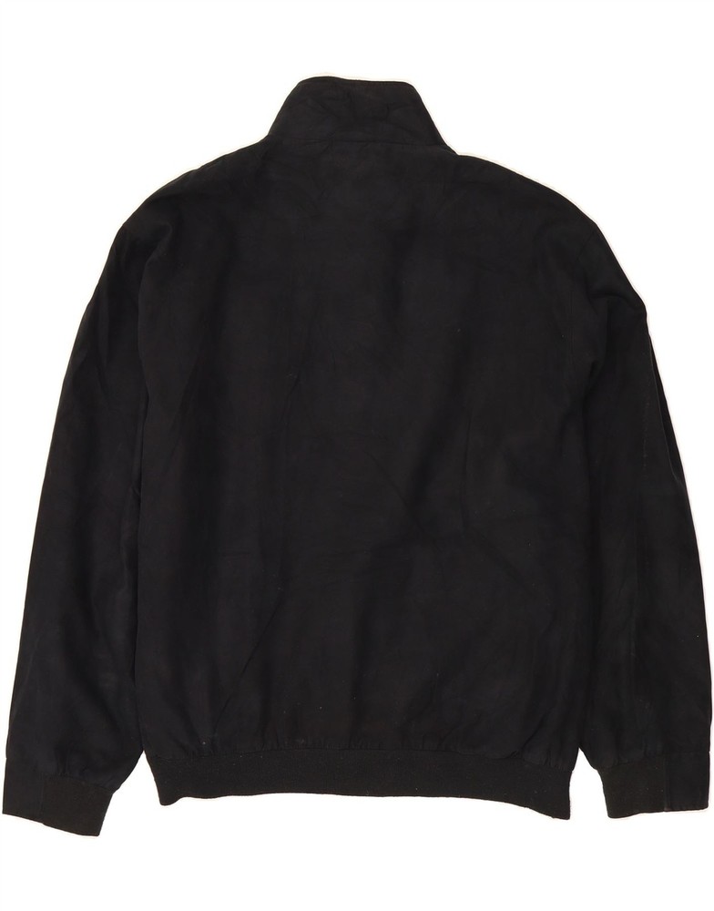 IZOD Mens Pullover Zip Neck Tracksuit Top Jacket 2XL Black Polyester BM01